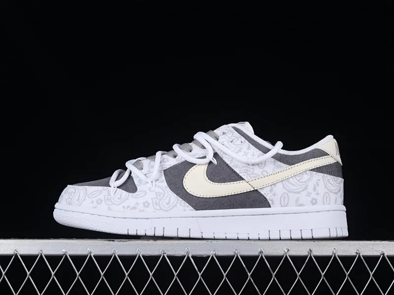 All categories Nk SB Dunk series Nk SB Dunk Low low-top sneakers Nk Dunk Low ESS reverse cashew flower micro industry customized version of deconstructed strap casual sneakers DJ9955-100